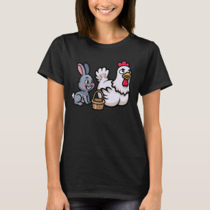 Easter Bunny Rabbit Chicken Happy Easter T-Shirt
