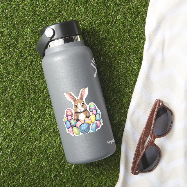 Easter Bunny Rabbit Colourful Eggs Easter Egg Hunt (HydroFlask Insitu)