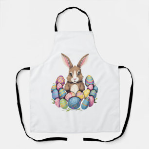 Easter Bunny Rabbit Colourful Eggs Easter Egg Hunt Apron