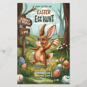Easter Bunny Rabbit - Easter Egg Hunt Flyer