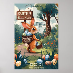 Easter Bunny Rabbit - Easter Egg Hunt Poster