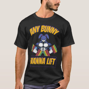 Easter Bunny Rabbit Gym Weight Lifting Holiday Wor T-Shirt