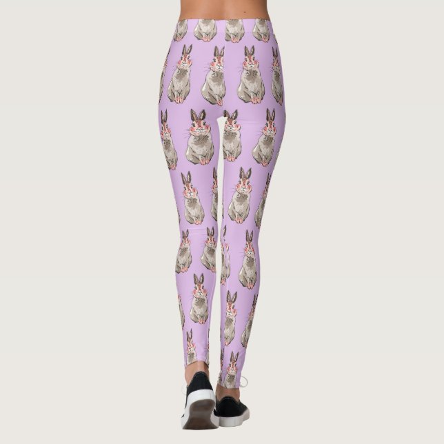 Easter Bunny Rabbit Leggings (Back)