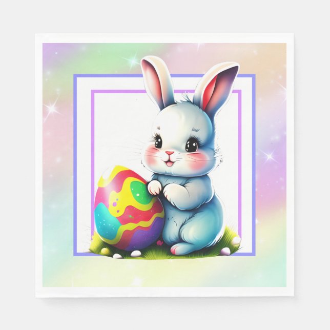 Easter Bunny Rabbit  Napkin (Front)