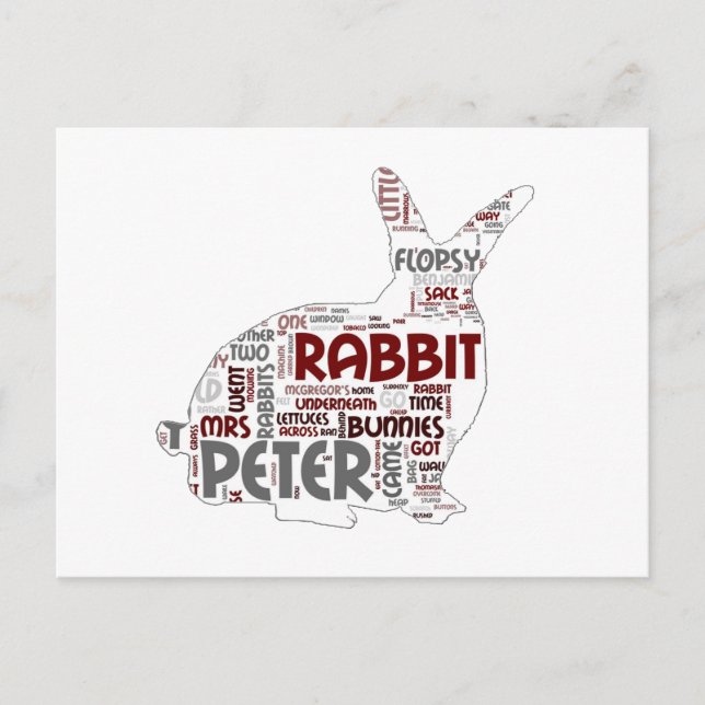 Easter Bunny Rabbit Postcard (Front)