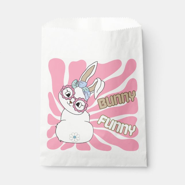 Easter bunny rabbit pretty cute favour bags (Front)