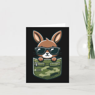 Easter Bunny Rabbit Sungles Pocket Tee Boys Kids Card