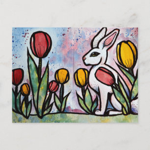 Easter Bunny Rabbits Nature Lovers Bunnies Postcard