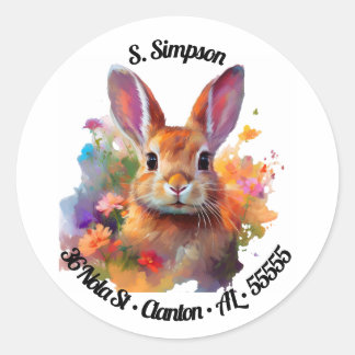 Easter Bunny Return Address Label
