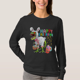 Easter Bunny Rex Dinosaur Egg  2023 Happy EastRAWR T-Shirt