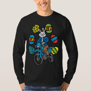 Easter Bunny Riding Dirt Bike Motocross Biker Men  T-Shirt