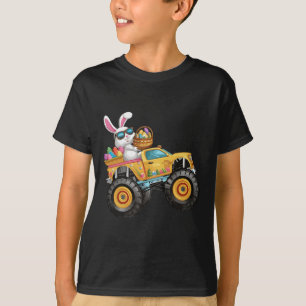 Easter Bunny Riding Monster Truck Adventure Boys K T-Shirt