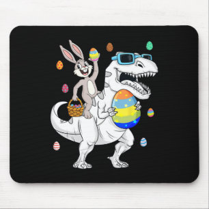 Easter Bunny Riding T Rex Dinosaur Fun Eggs Boys G Mouse Pad