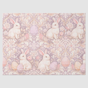 Easter Bunny Rococo Revival Damask Style Tissue Paper