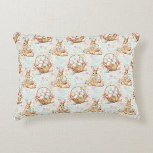 Easter Bunny Seamless Fabric – Pastel Cute Rabbit Decorative Cushion
