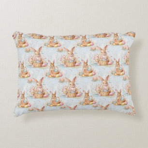 Easter Bunny Seamless Fabric – Pastel Cute Rabbit Decorative Cushion