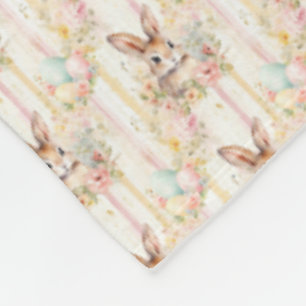 Easter Bunny Seamless Fabric – Pastel Cute Rabbit Fleece Blanket