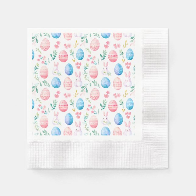 Easter Bunny - Seamless Patterns Tissue Paper Napkin (Front)