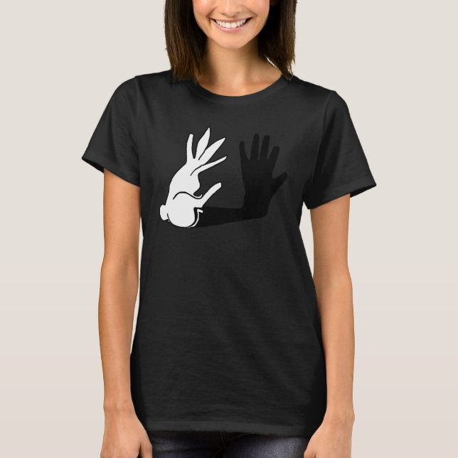 Easter Bunny Shadow Puppet T-Shirt (Front)