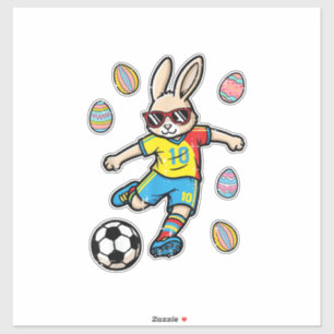 Easter Bunny Soccer Kick Rabbit Football Boys Kids