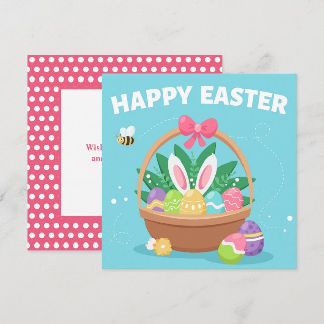 Easter Bunny Spring Card (Front/Back)