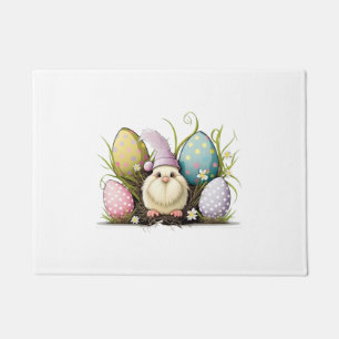 Easter Bunny Spring Cute Gnome Easter Egg Hunting Doormat