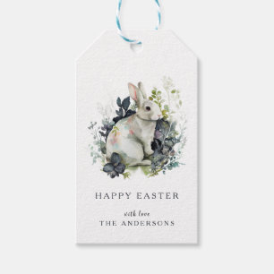 Easter Bunny Spring Floral Watercolor Gift Tags
