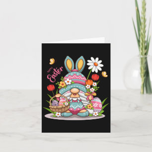 Easter Bunny Spring Gnome Easter Card