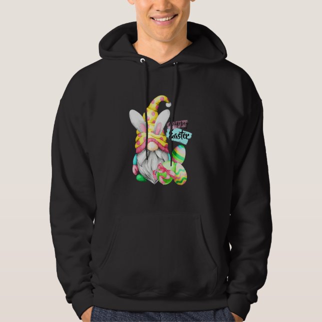 Easter Bunny Spring Gnome Easter Egg Hunting And B Hoodie (Front)