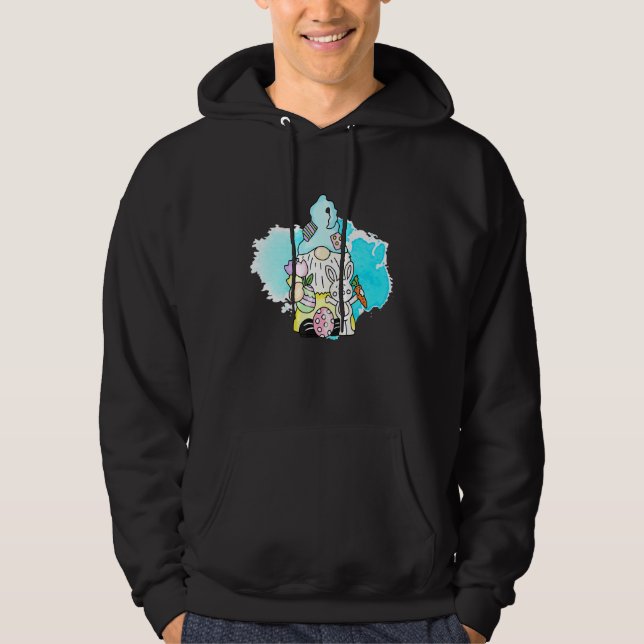 Easter Bunny Spring Gnome Easter Egg Hunting And B Hoodie (Front)