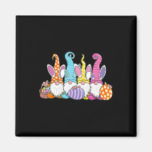 Easter Bunny Spring Gnome Easter Egg Hunting And B Magnet