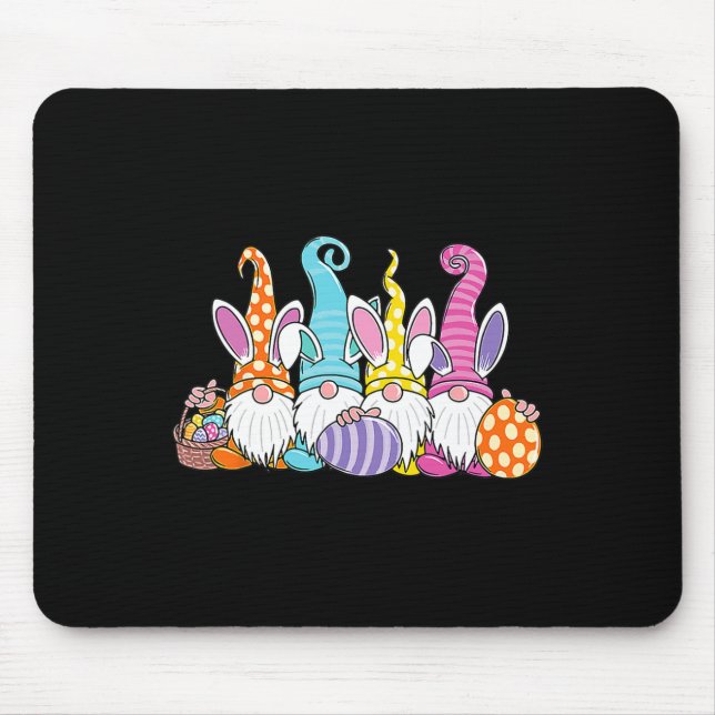 Easter Bunny Spring Gnome Easter Egg Hunting And B Mouse Pad (Front)