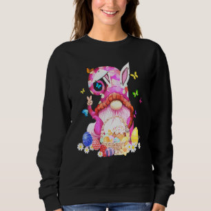 Easter Bunny Spring Gnome Easter Egg Hunting And B Sweatshirt