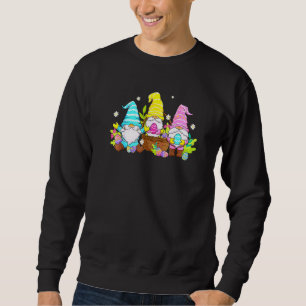 Easter Bunny Spring Gnome Easter Egg Hunting And B Sweatshirt