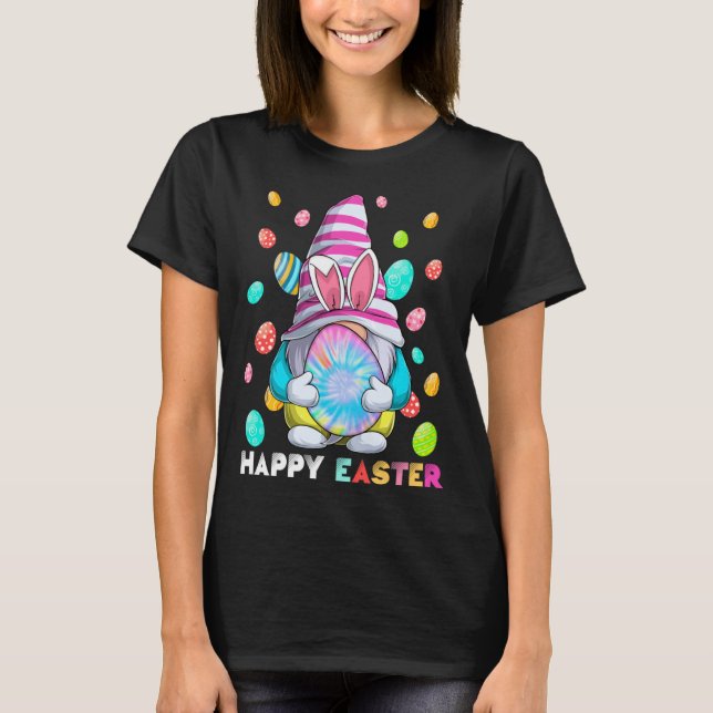 Easter Bunny Spring Gnome Easter Egg Hunting And B T-Shirt (Front)