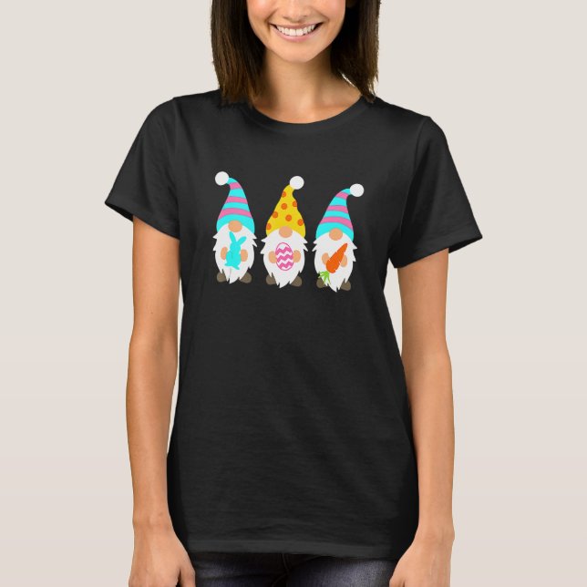 Easter Bunny Spring Gnome Easter Egg Hunting And B T-Shirt (Front)