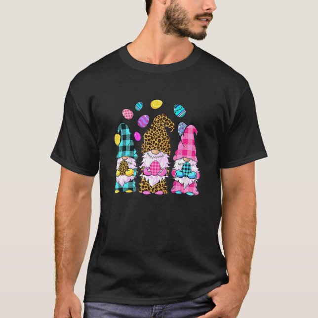 Easter Bunny Spring Gnome Easter Egg Hunting And B T-Shirt (Front)