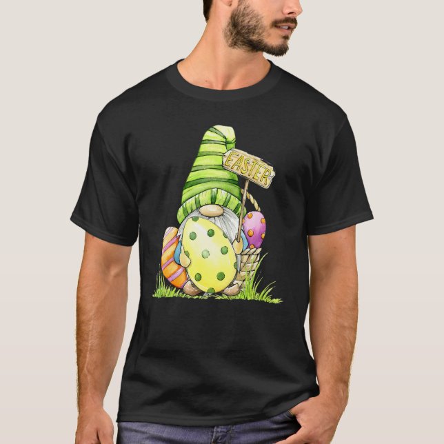 Easter Bunny Spring Gnome Easter Egg Hunting And B T-Shirt (Front)