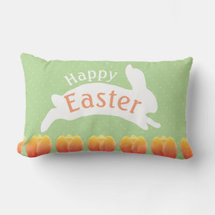 Easter Bunny & Spring Tulips Lumbar Cushion