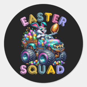 Easter Bunny Squad Humour Egg Hunting Day Classic Round Sticker