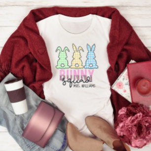 Easter Bunny Square Teacher Grade Level Team T-Shirt