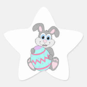 Easter Bunny Star Sticker