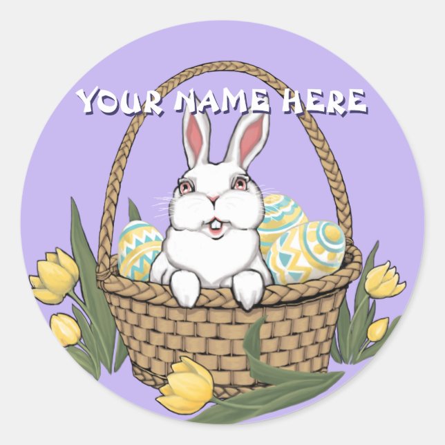 Easter Bunny Stickers Custom Easter Stickers (Front)