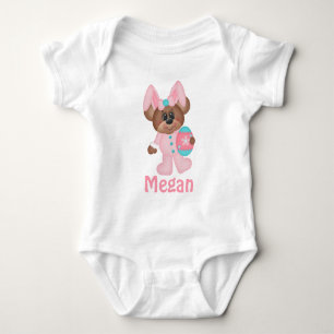 Easter Bunny Teddy Bear with Egg Infant Wear Baby Bodysuit