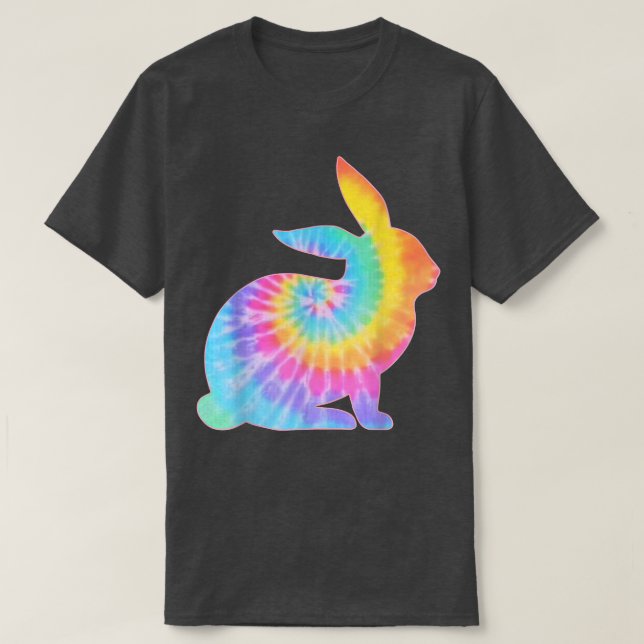 Easter Bunny Tie Dye Retro Egg Hunt T-Shirt (Design Front)