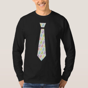 Easter Bunny Tie Necktie Happy Easter Men Boys T-Shirt