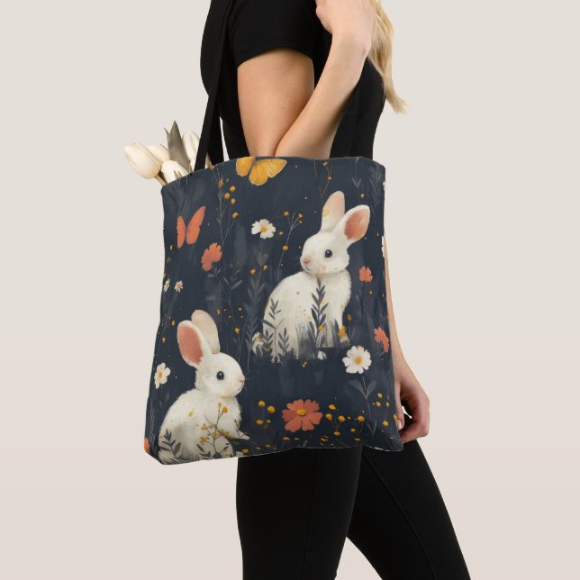 Easter Bunny Tote Bag (Close Up)