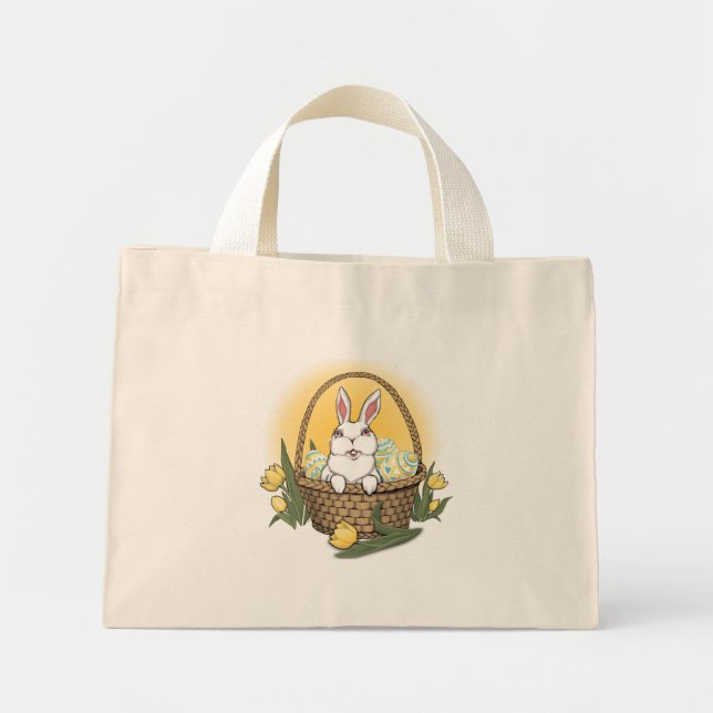 Easter Bunny Tote Bag Easter Bunny Shopping Bag (Front)