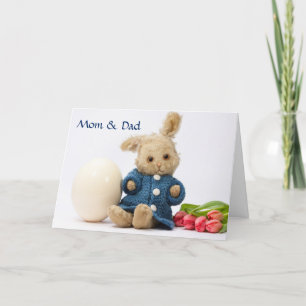 Easter Bunny Toy Personalised Holiday Card
