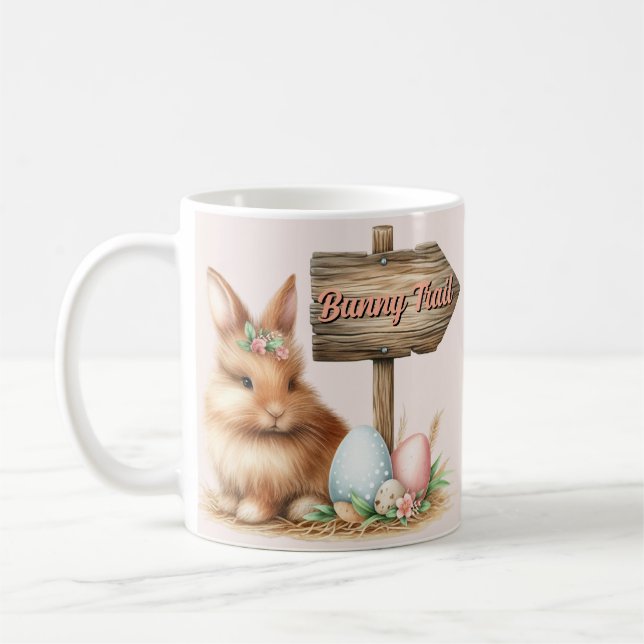 Easter Bunny Trail Coffee Mug (Left)